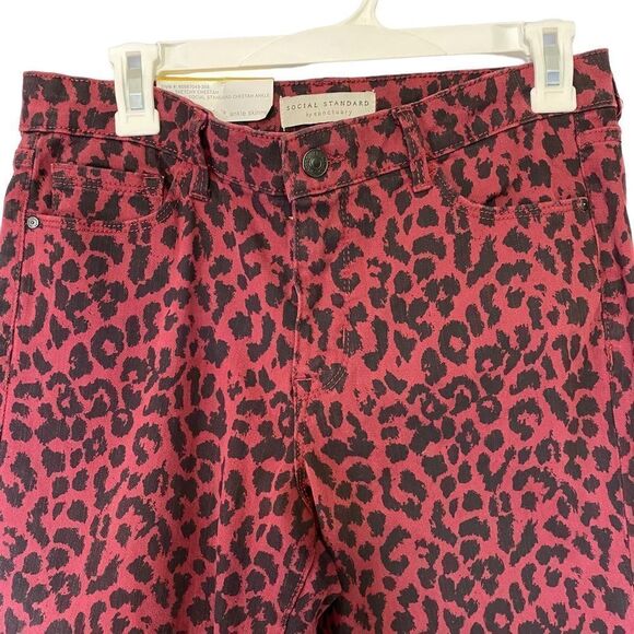 New Social Standard by Sanctuary Ankle Skinny Stretchy Cheetah Jeans Size 8 - Picture 3 of 10